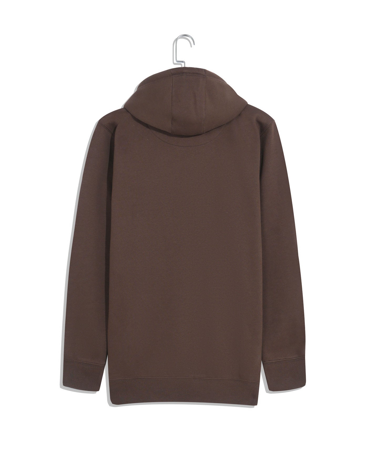 Brown Plain Pullover Hoodie