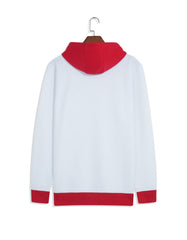 White Texture Pullover Hoodie