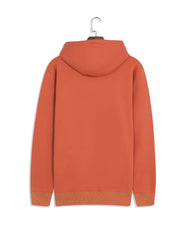 Orange Plain Pullover Hoodie