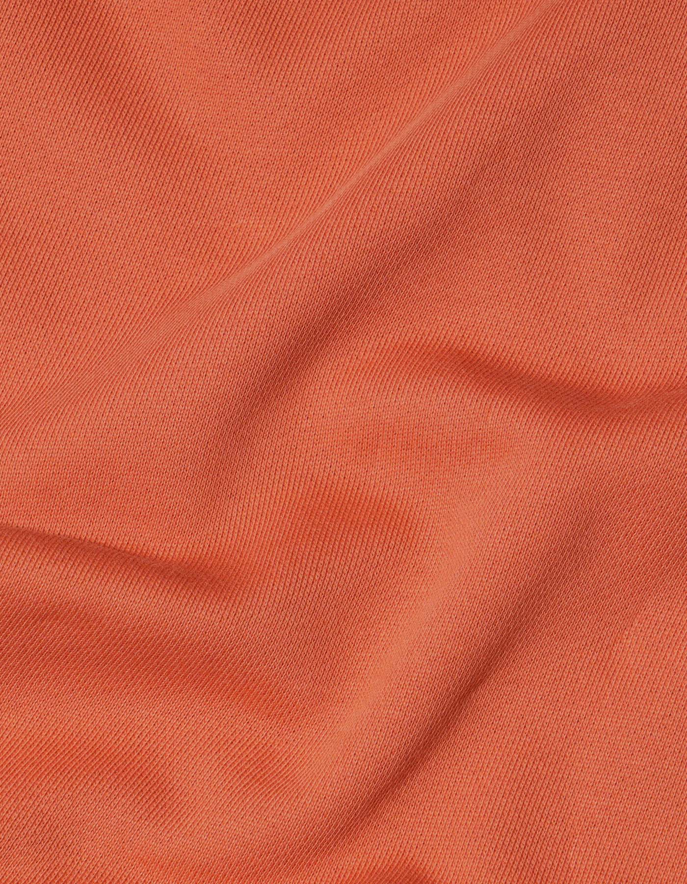 Orange Plain Pullover Hoodie