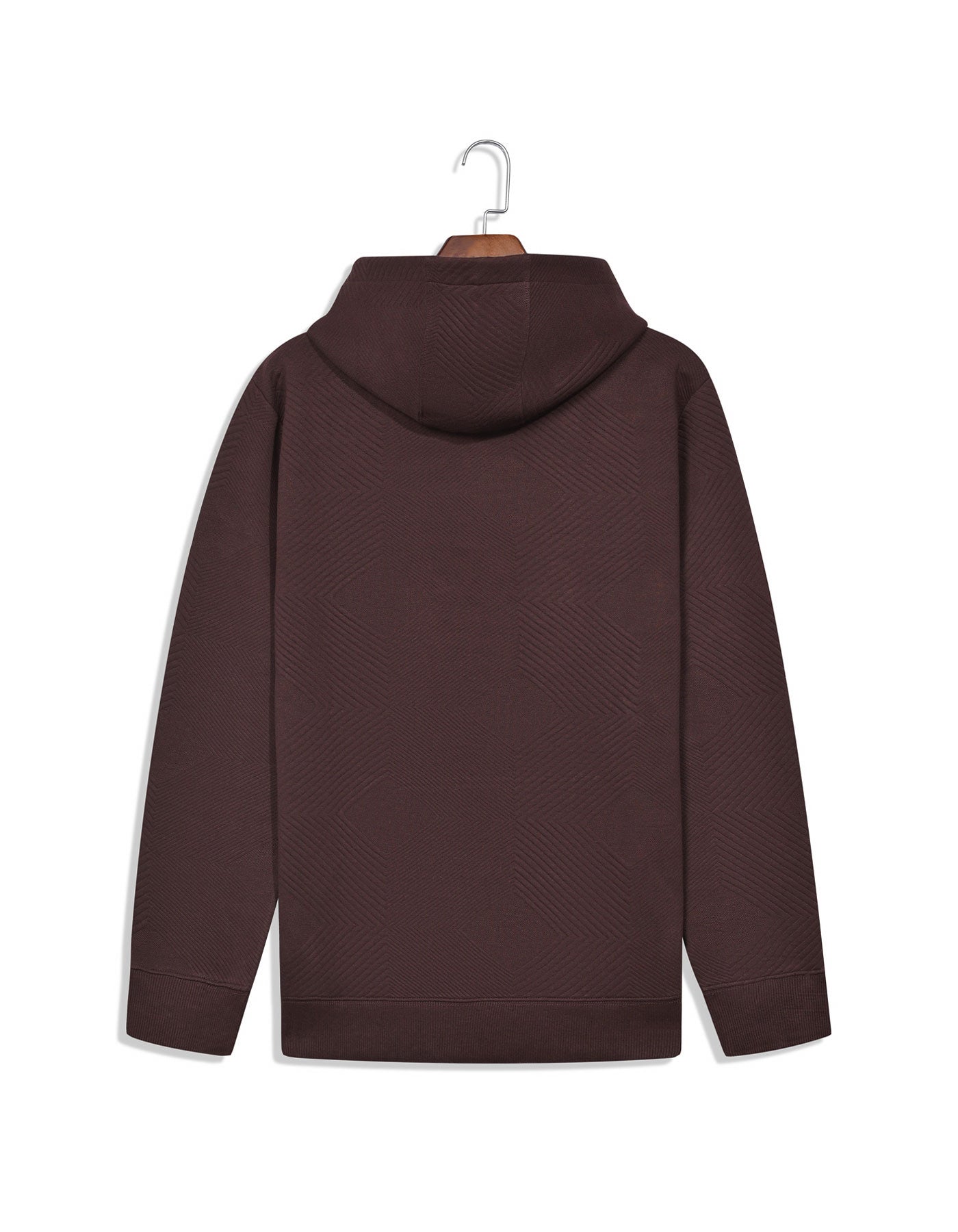 Brown Texture Pullover Hoodie