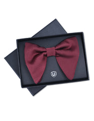 Burgundy Extra Wide Butterfly Bow Tie