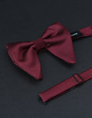 Maroon Butterfly Extra Wide Bow Tie