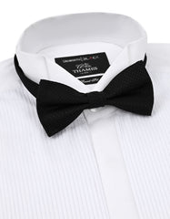 Black Self Plain Bow Tie