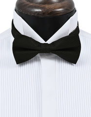 Black Self Plain Bow Tie
