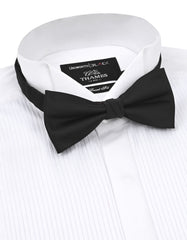 Black Plain Butterfly Bow Tie