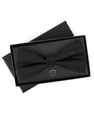 Black Plain Butterfly Bow Tie