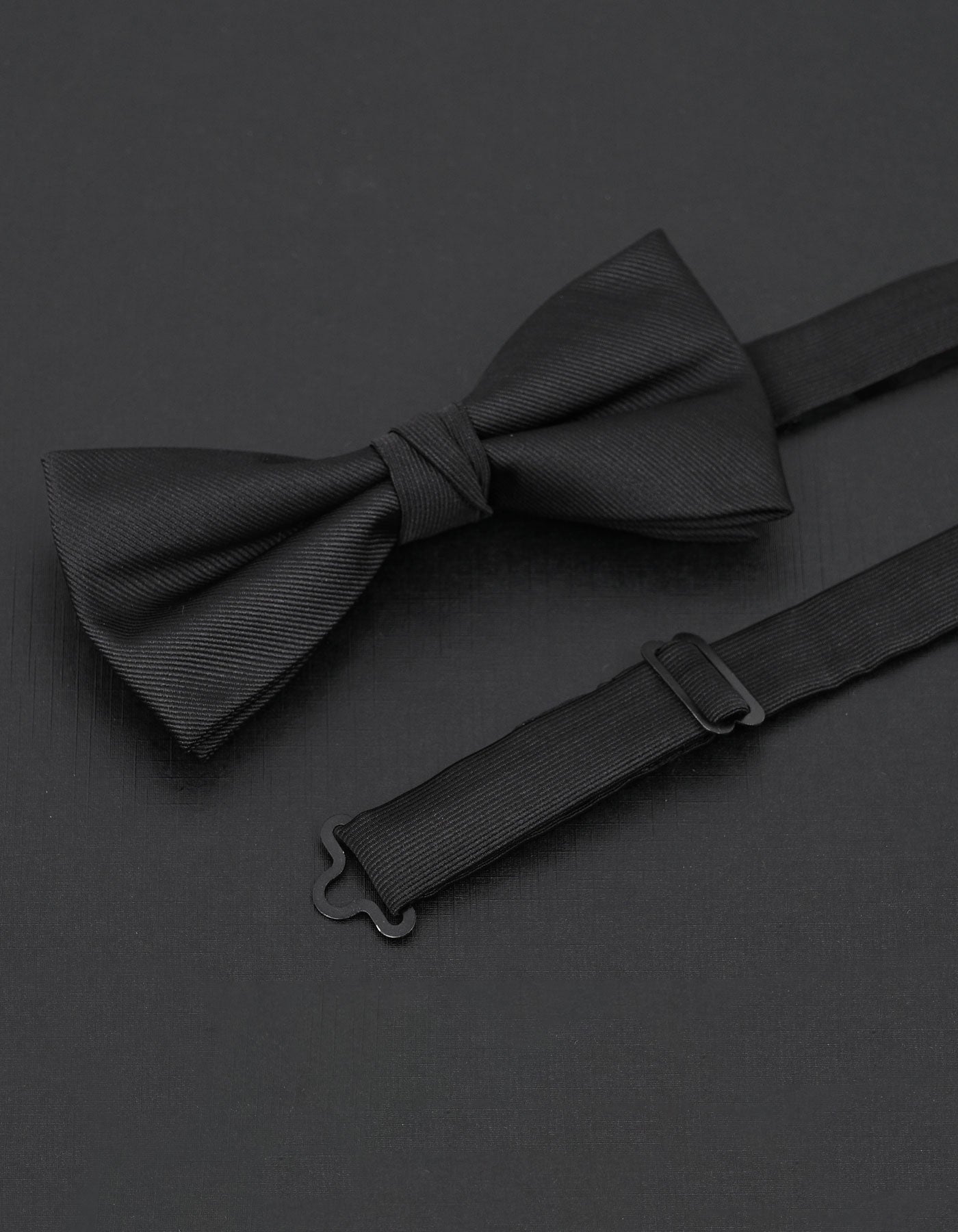 Black Plain Butterfly Bow Tie
