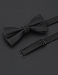 Black Plain Butterfly Bow Tie