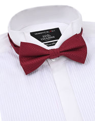 Burgundy Self Plain Butterfly Bow Tie