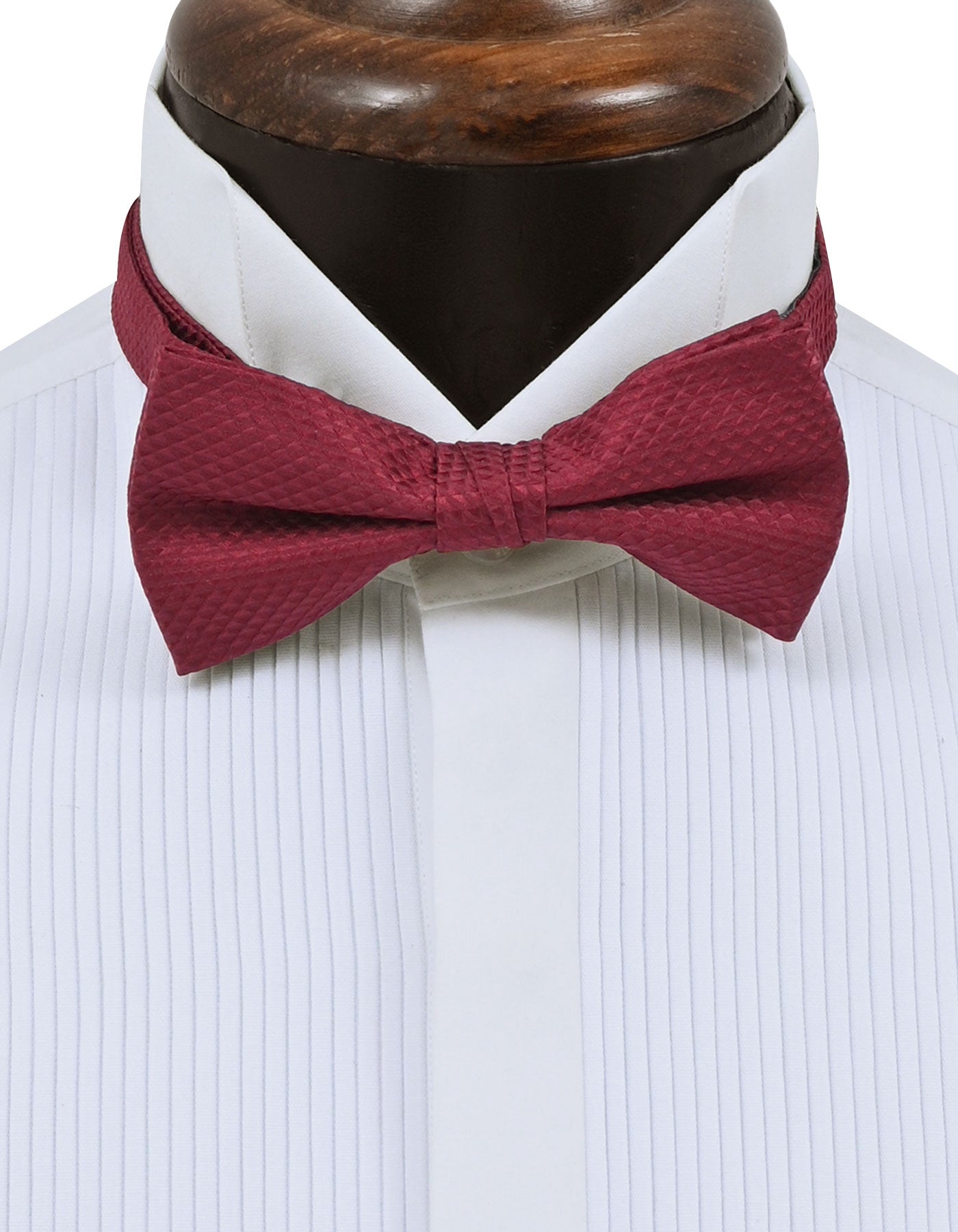 Burgundy Self Plain Butterfly Bow Tie