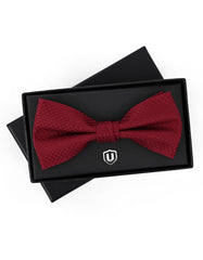 Burgundy Self Plain Butterfly Bow Tie