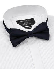 Navy Plain Butterfly Bow Tie