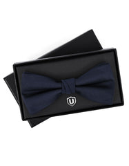 Navy Plain Butterfly Bow Tie