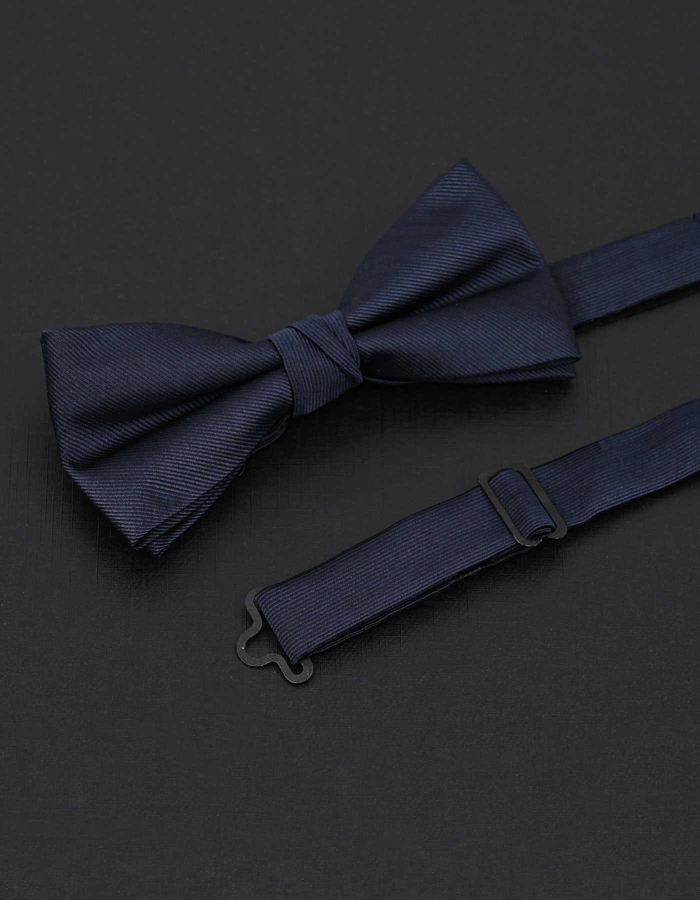 Navy Plain Butterfly Bow Tie