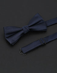 Navy Plain Butterfly Bow Tie