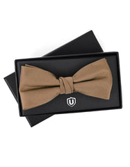Brown Plain Butterfly Bow Tie