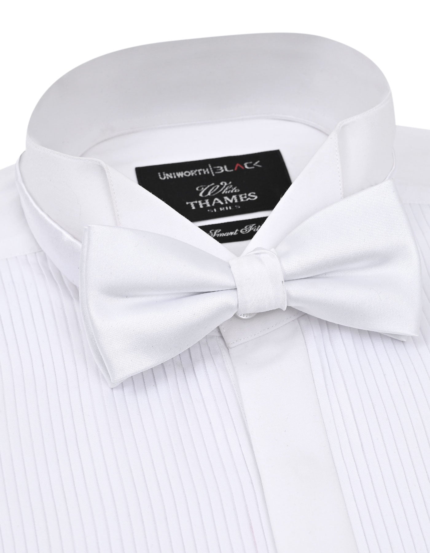 White Plain Butterfly Bow Tie
