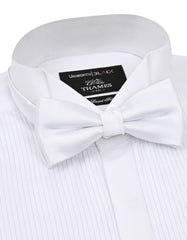 White Plain Butterfly Bow Tie