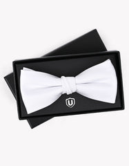 White Plain Butterfly Bow Tie