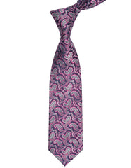 Navy/Magenta Paisley Tie