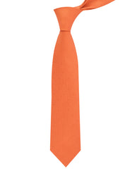 Orange Plain Tie