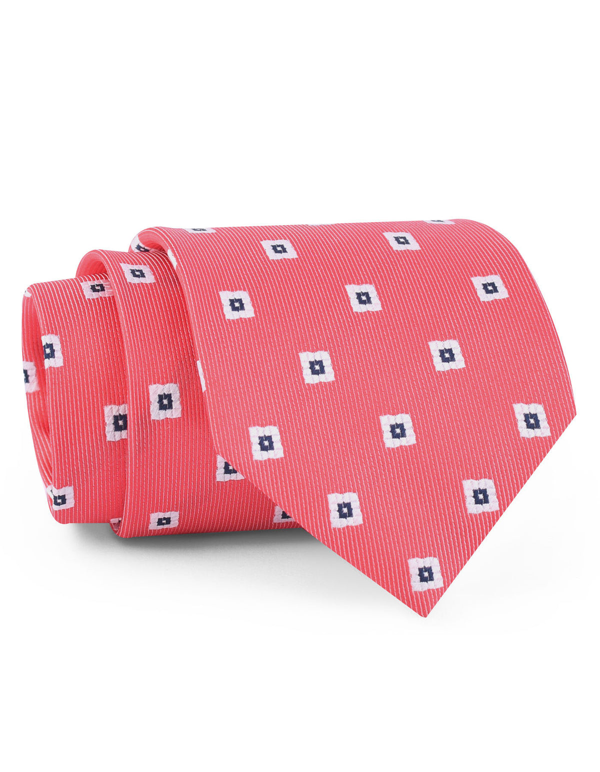 Pink/White Geometric Tie