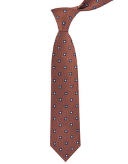 Geometric Navy/Rust Tie