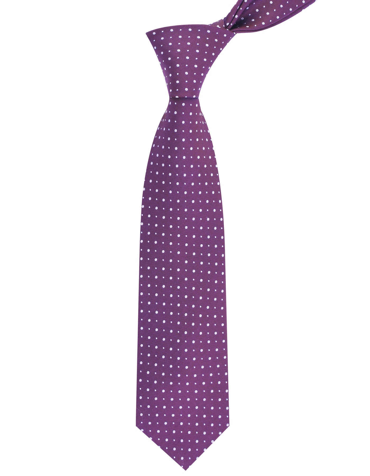 Burgandy/White Geometric Tie