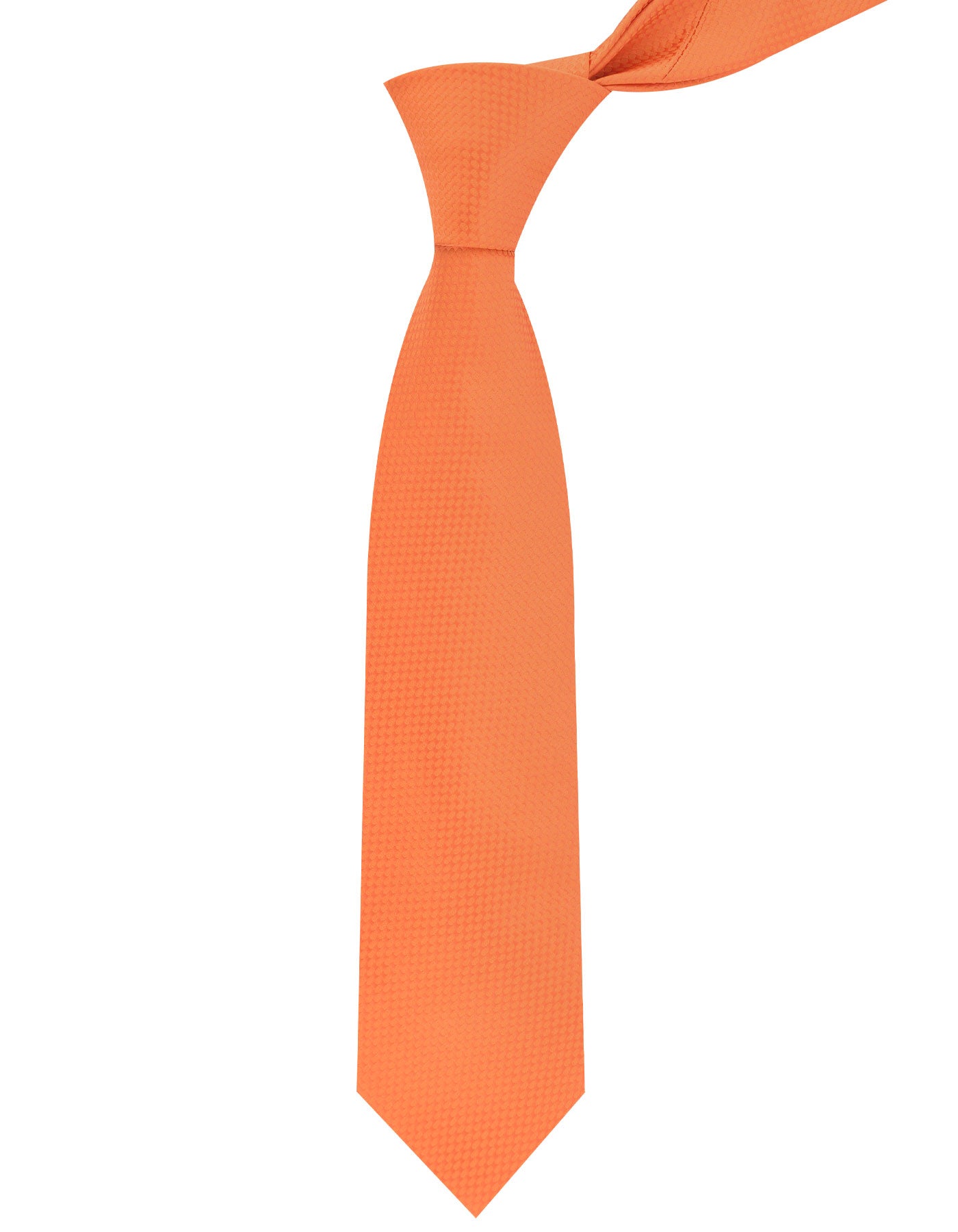 Orange Plain Tie