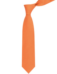 Orange Plain Tie