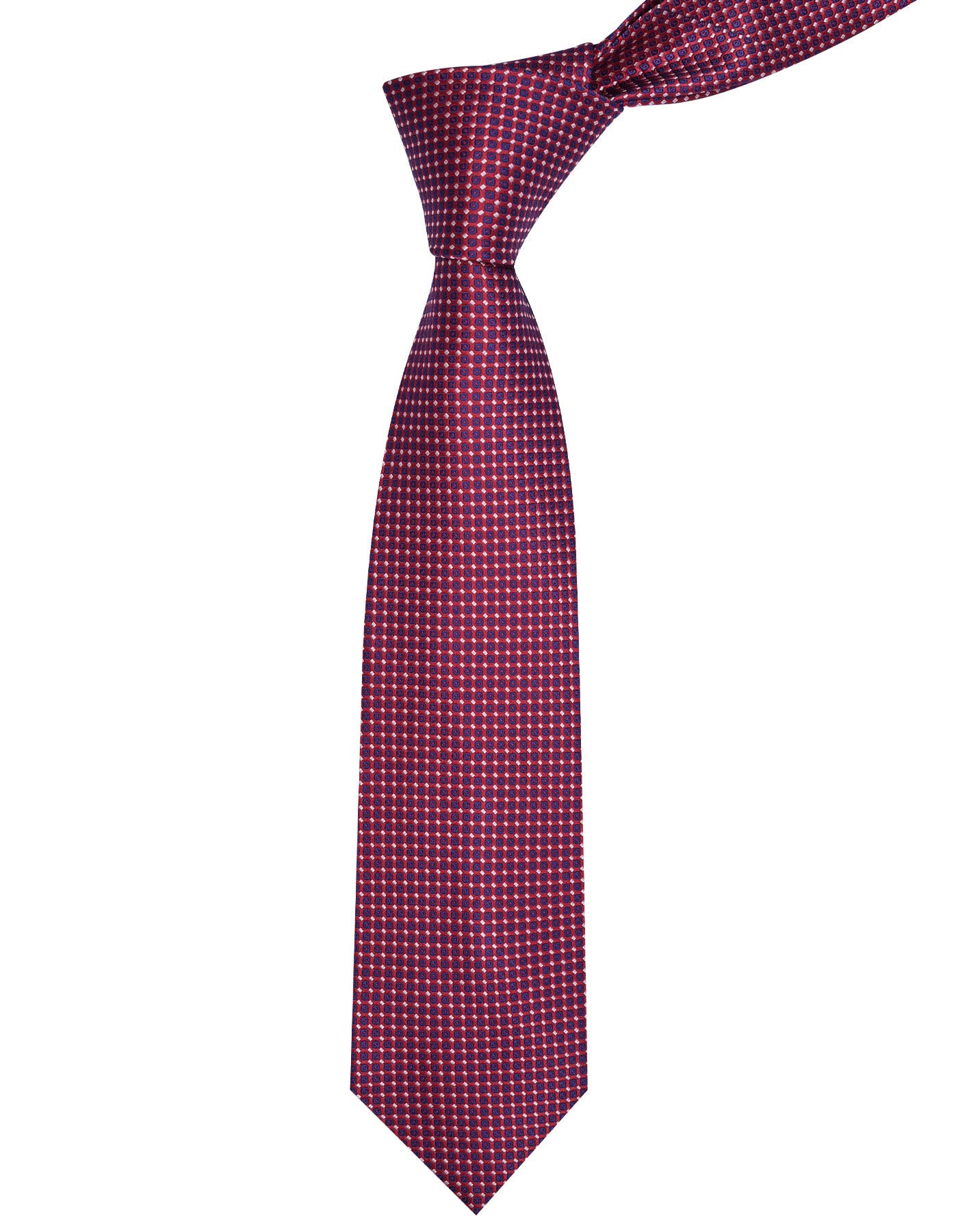 Maroon Geometric Tie