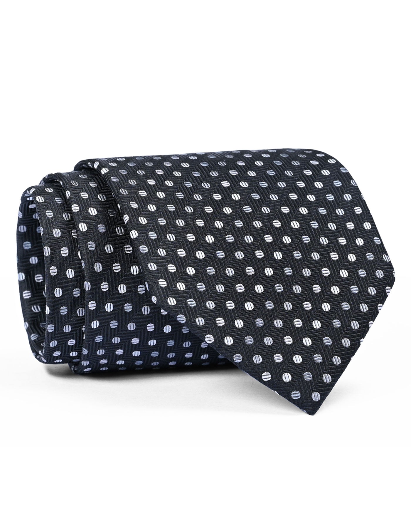 Black Dotted Tie