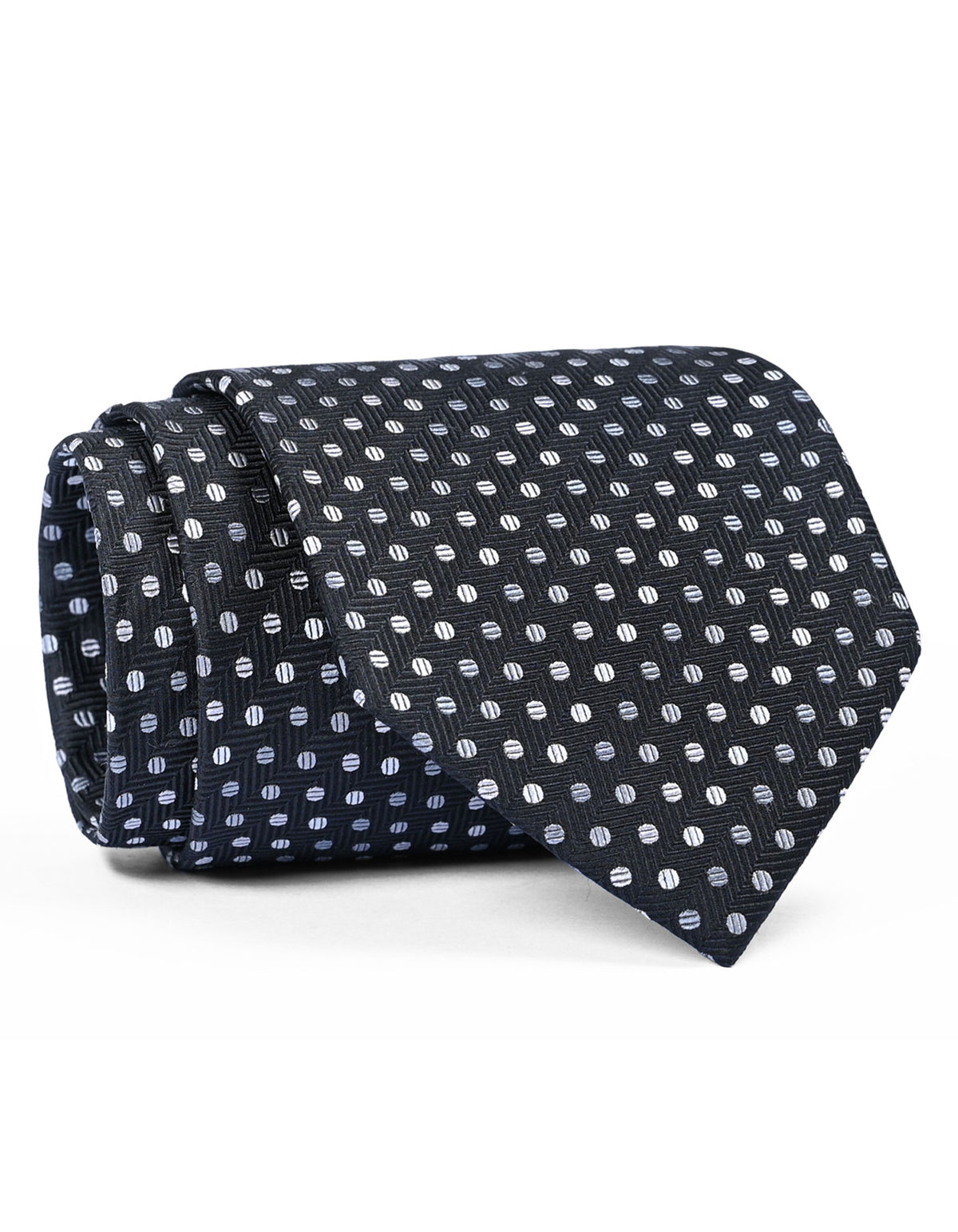 Black Dotted Tie