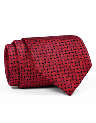 Red Geometric Tie