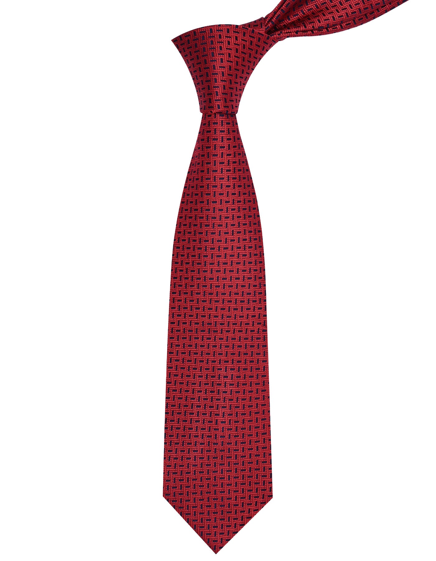Red Geometric Tie