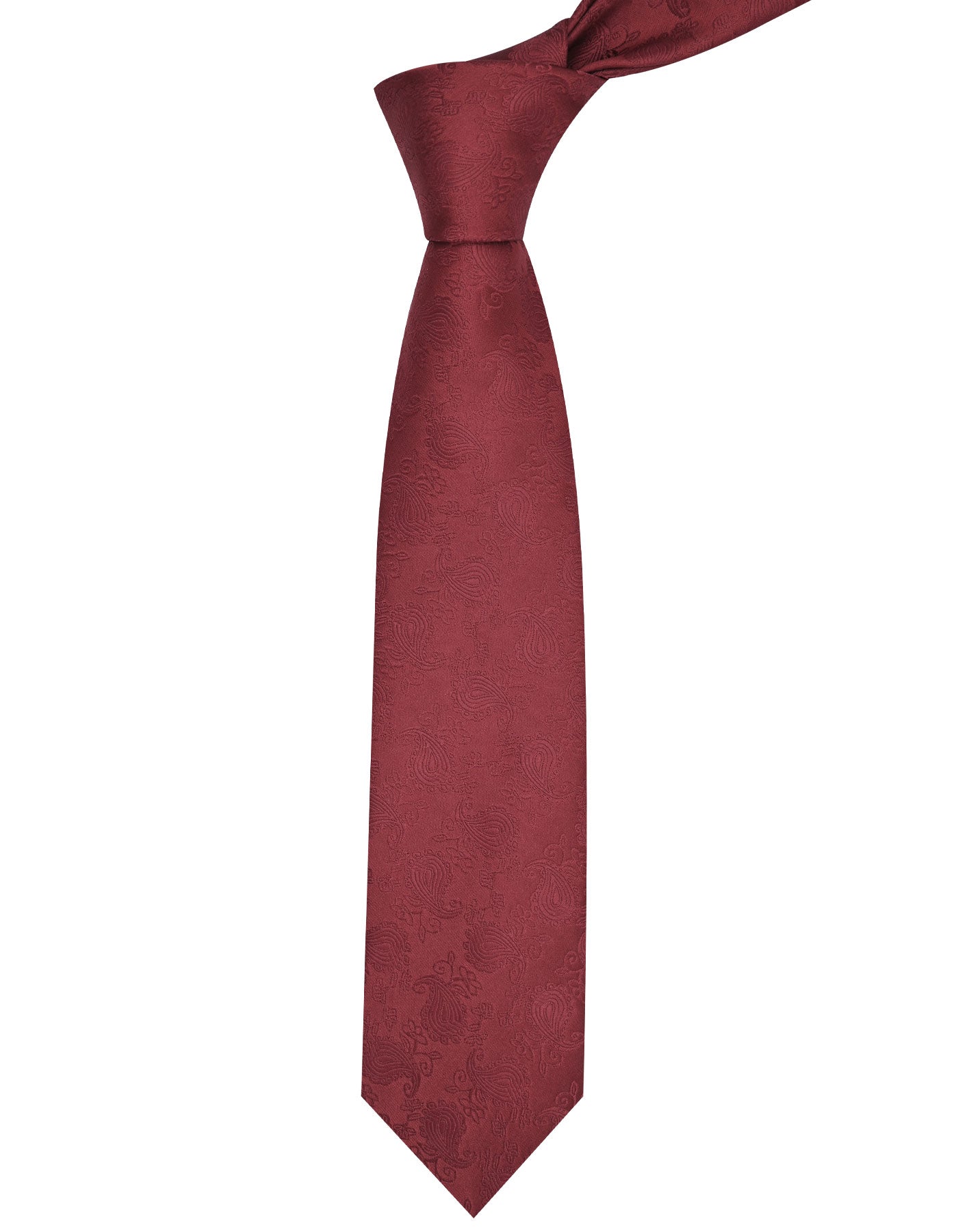 Maroon Paisley Tie