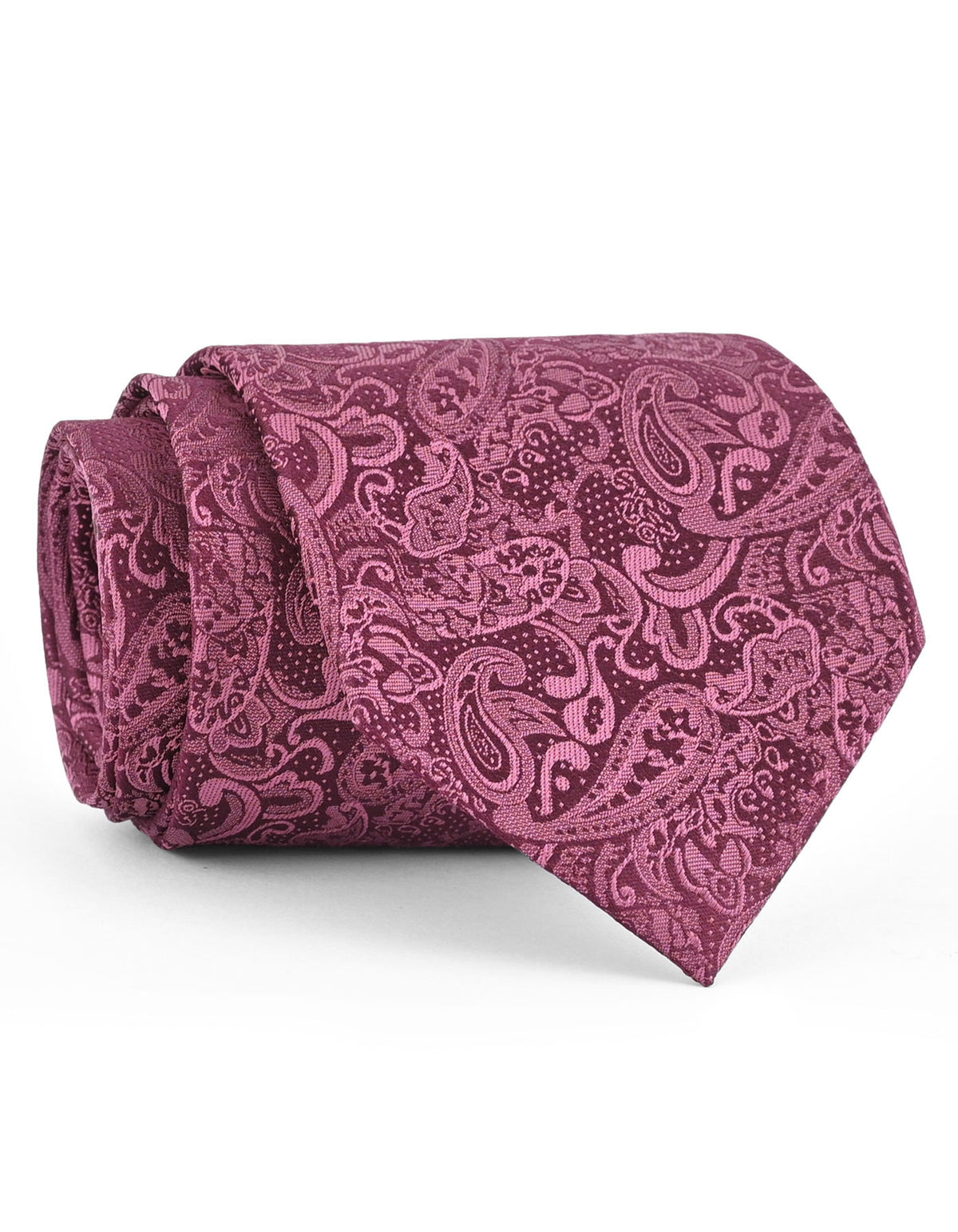 Maroon Paisley Tie