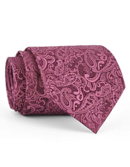 Maroon Paisley Tie