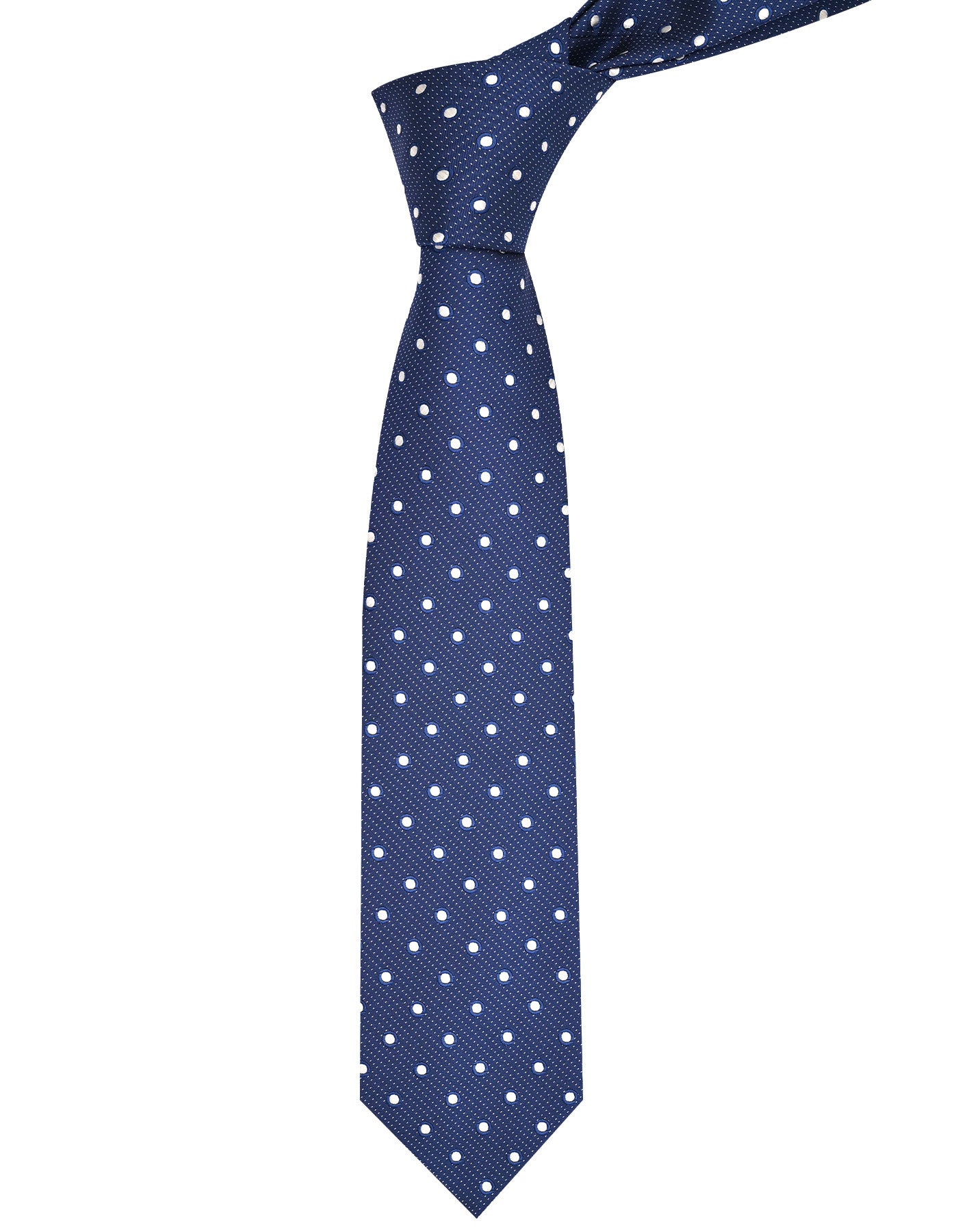 D Blue Dotted Tie