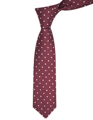 D Maroon Dotted Tie