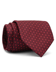 D Maroon Geometric Tie