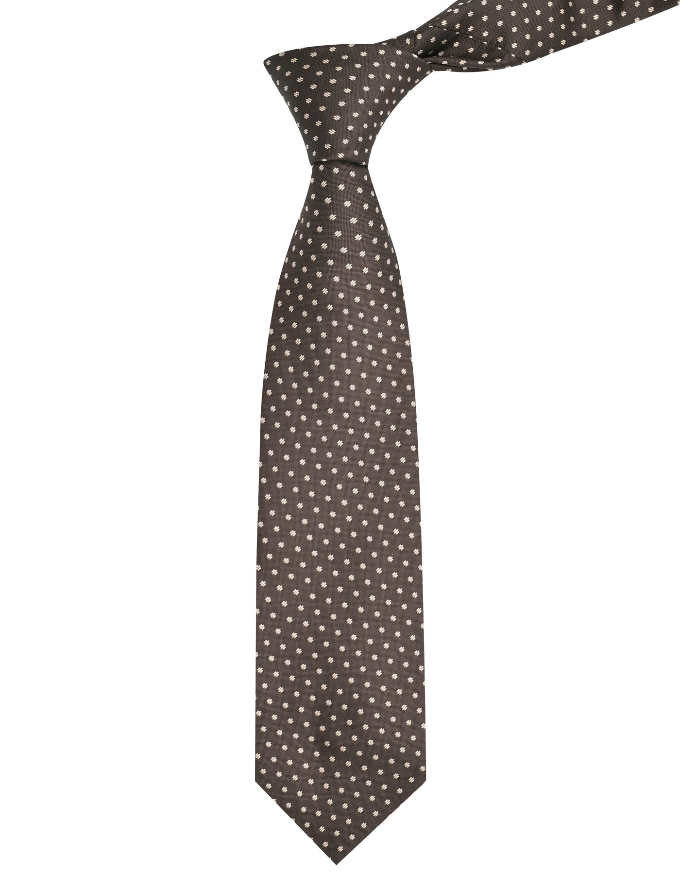 Brown Geometric Tie