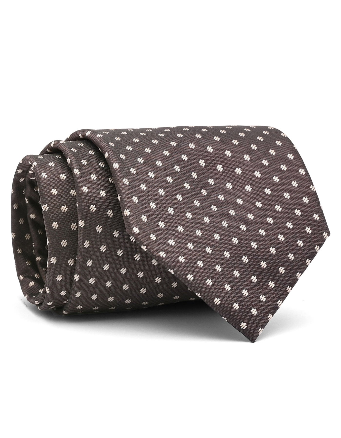 Brown Geometric Tie