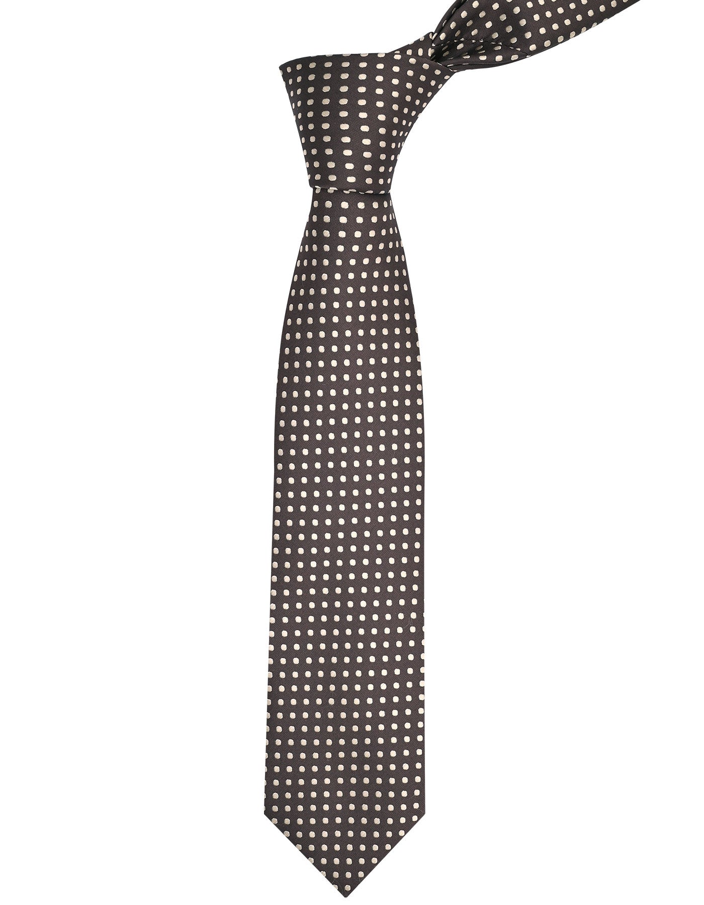 Brown Dotted Tie