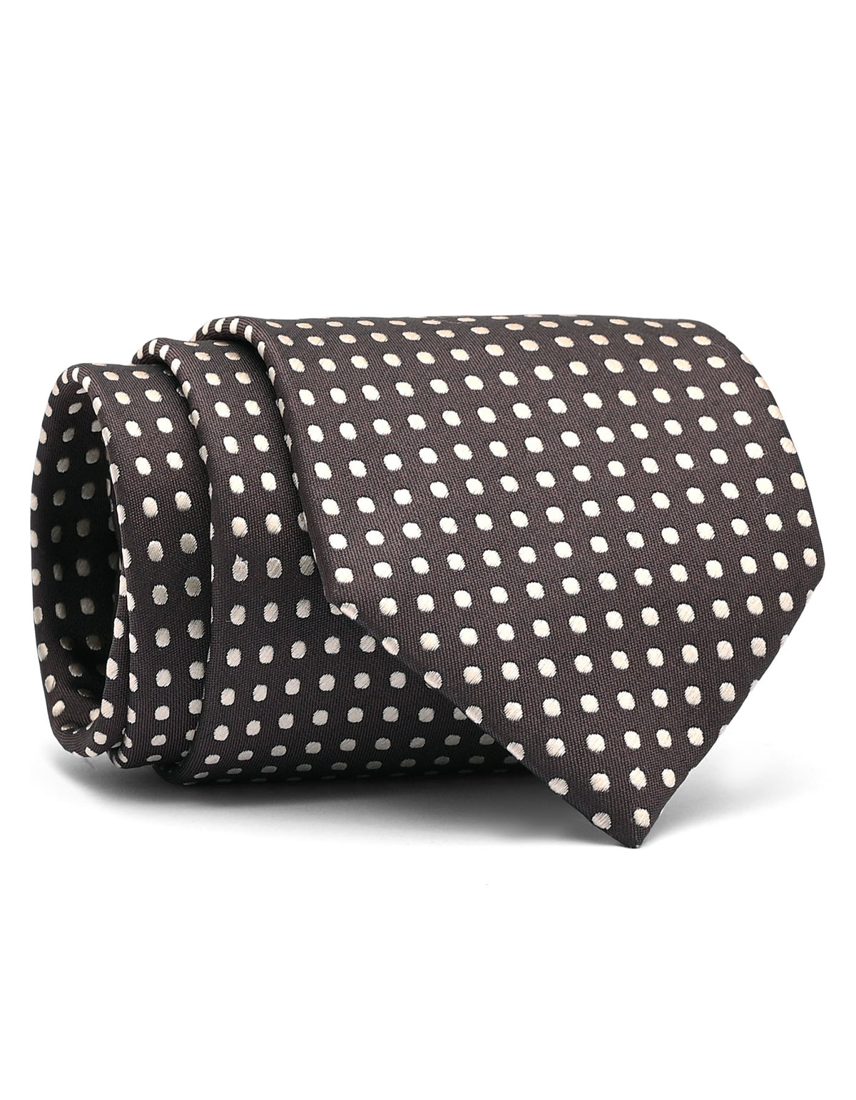 Brown Dotted Tie