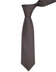 Brown Geometric Tie