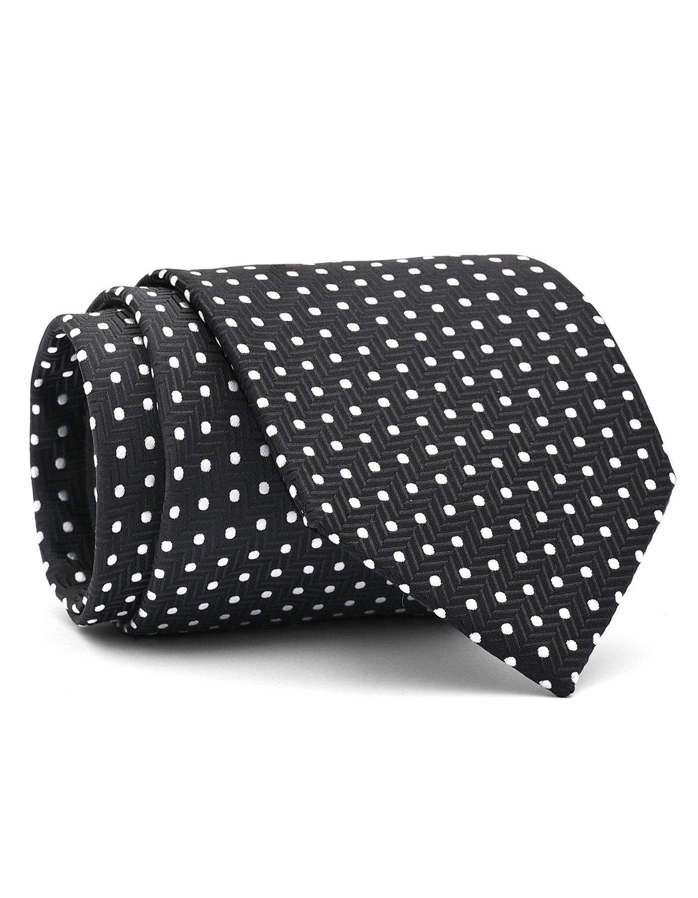 Black Dotted Tie