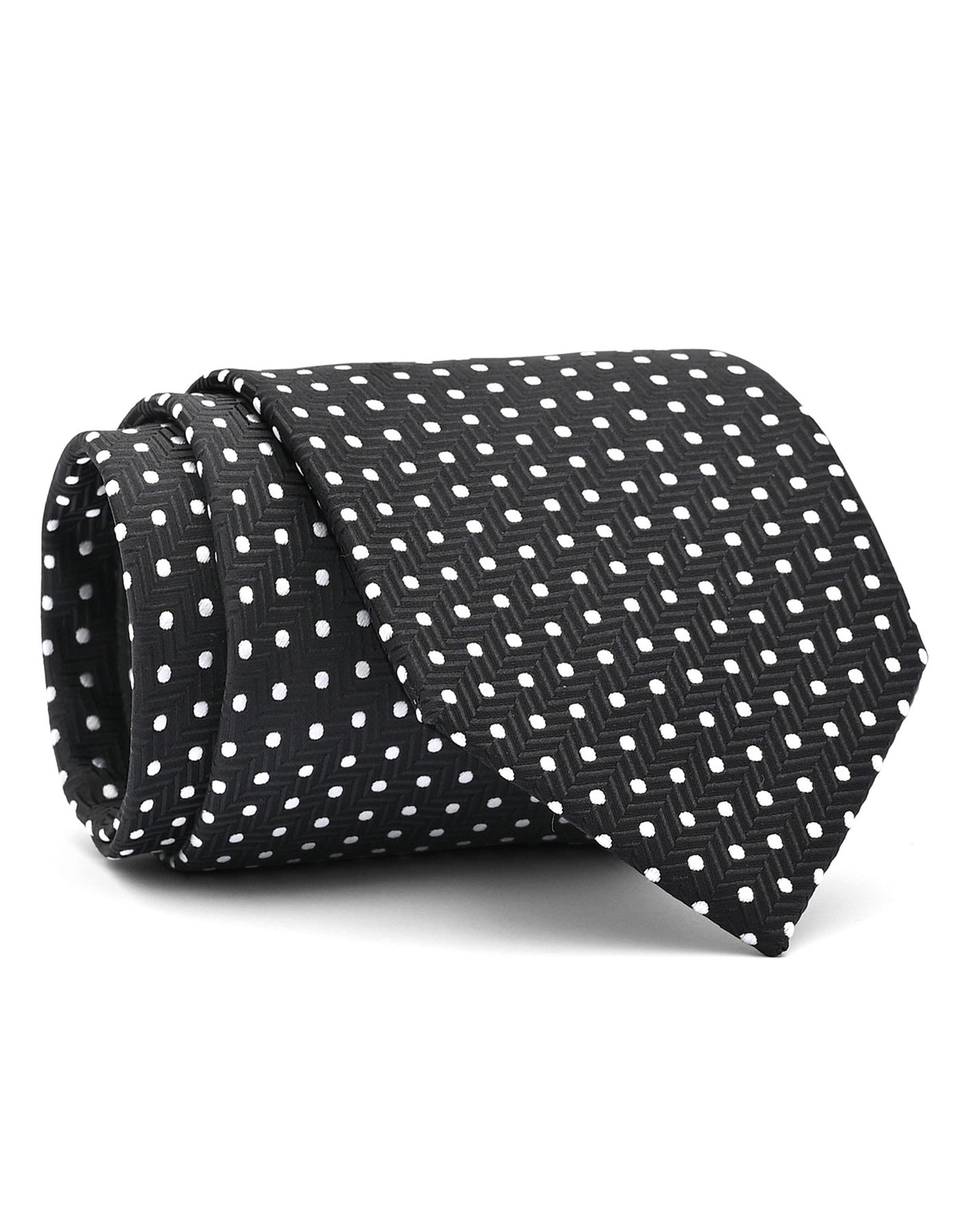 Black Dotted Tie