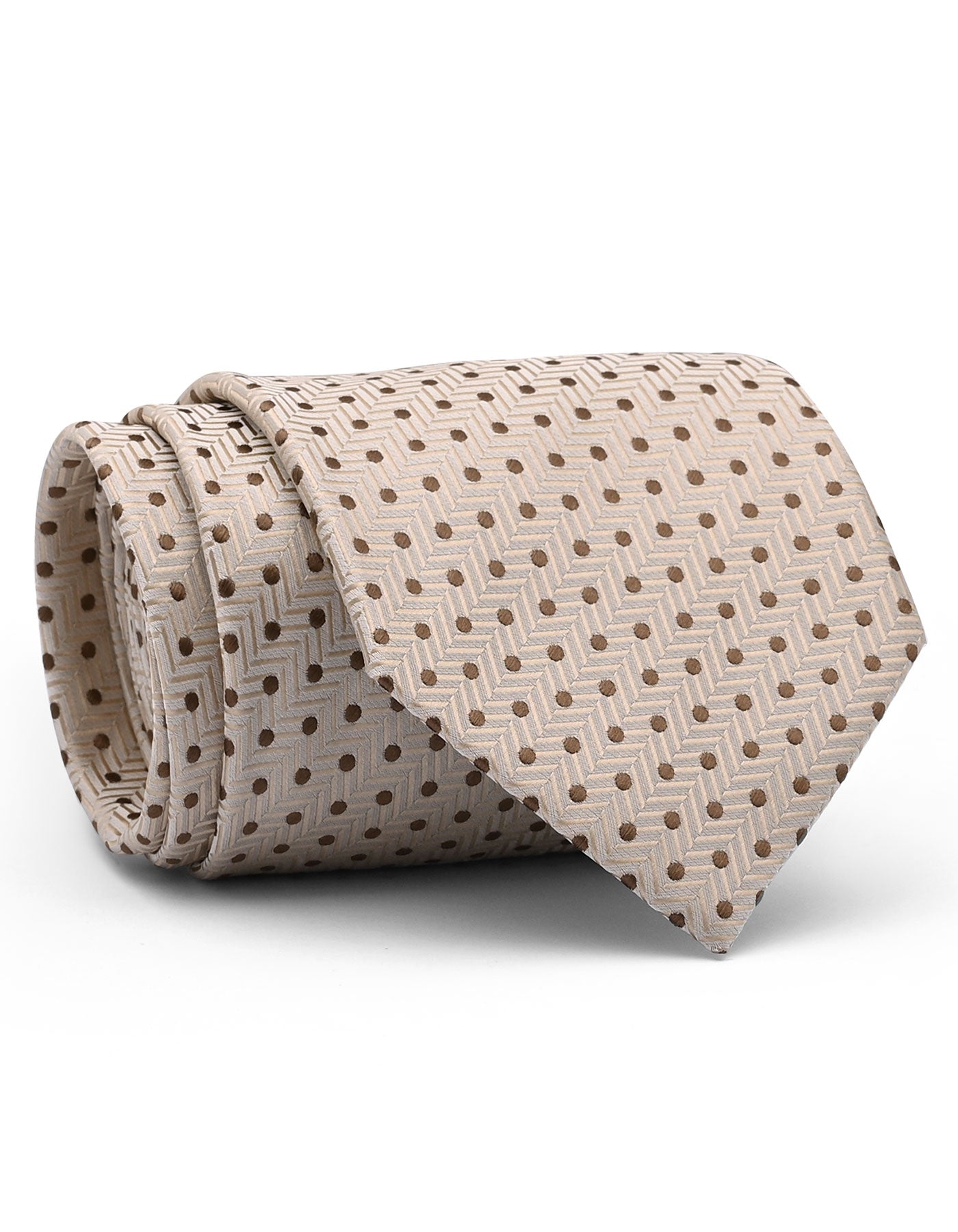 Beige Dotted Tie